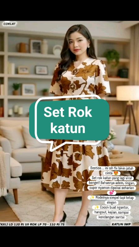 Set Rok katun #SetRokKatun #RokWanitaTerbaru #OutfitViral #ShopeeAffiliate #OOTDWanita #FashionWanita #fyp #RacunShopee #ShopeeLook #ShopeeCOD