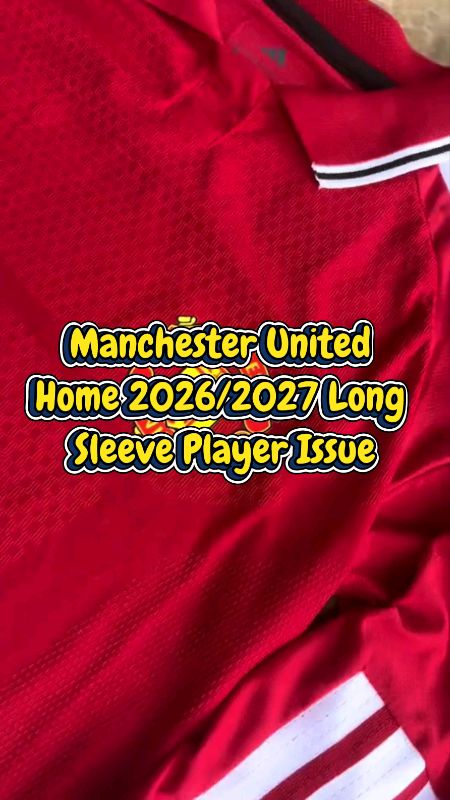 Review Jersey Manchester United Home musim 2026/2027 Long Sleeve versi Player Issue #manunited #manchesterunited #RacunShopee #adidas #longsleeve #mu