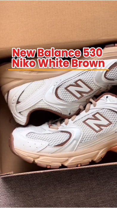 #NewBalance 530 Niko White Brown #ShopeeCOD #ShopeeLook #SpillBawaBerkah #GratisOngkirRP0 #ViralDiShopeeVideo #ShopeeFashionHaul #fypシ #fyp
