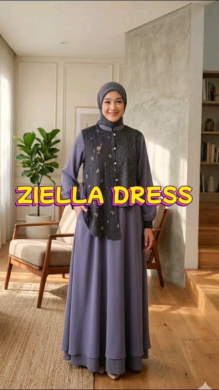 #ZiellaDressMuslim#GamisWanita#ShopeeBeautyHaul #RacunShopeeLokal #ShopeeReview #ShopeeCOD #MotifCantikMewah#Elegan