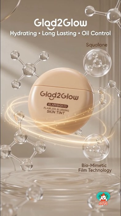 ￼GLAD2GLOW FLAWLESS BLURRING SKIN TINT 15g Concealer Foundation Make up Lightweight Coverage Long-lasting 12-Hour Soft-Focu #glad2glow #newglad2glow