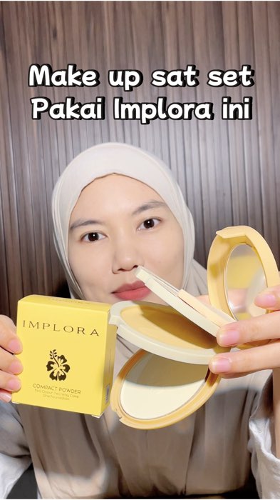 Make up sat set 3 in 1 dari implora #ShopeeBeautyHaul #RacunShopee #GratisOngkir0RP #implora #compactpowder