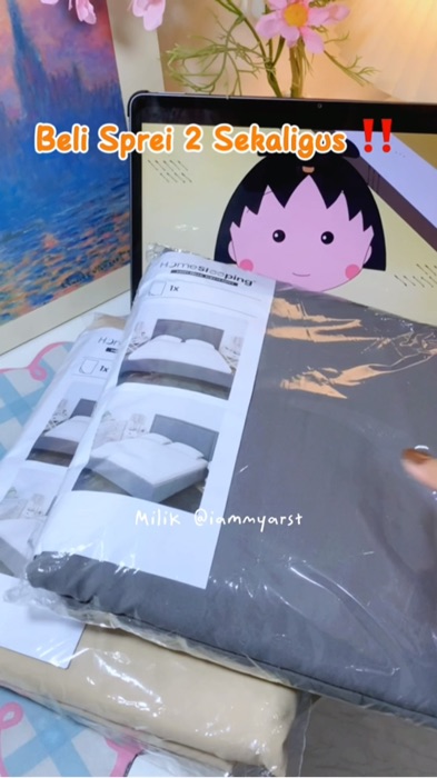 #GakNyeselBeliIni #Diskon50Persen #spreikatun #spreiantigeser #spreiaesthetic #spreipolos #spreihomesleeping #SpillRacunShopee #bedcovermurah