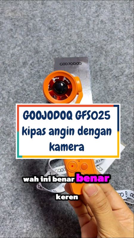 LAUNCHING 25 MARET] GOOJODOQ GFS025 Handheld Camera Fan 2-in-1 Portable 100 Speed Levels 180° Rotation Kipas Angin  Kamera #goojodoq #RekapShope