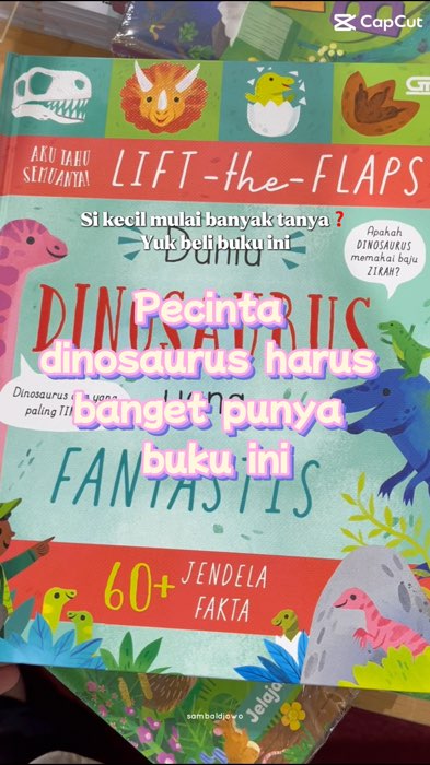 Buku Dinosaurus untuk anak recomended #bukuanak #bukuboardbook #bukuflipnflap #bukuflipflap #bukudinosaurus #bukuedukasianak #rekomendasibukuanak
