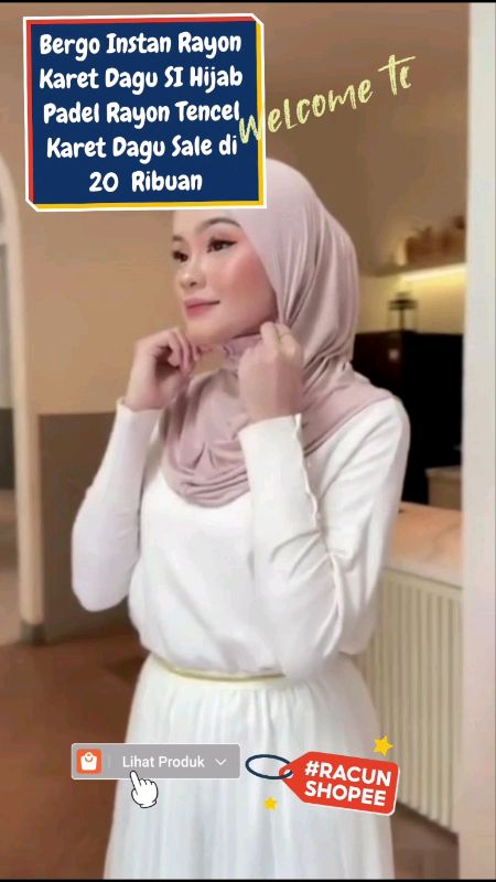 Bergo Hijab dagu karet  #hijabdagukekinian #hijabsporty #hijabbergo #RacunShopee #ShopeeFashionHaul #fypシ #fyp #fypdongggggggg
