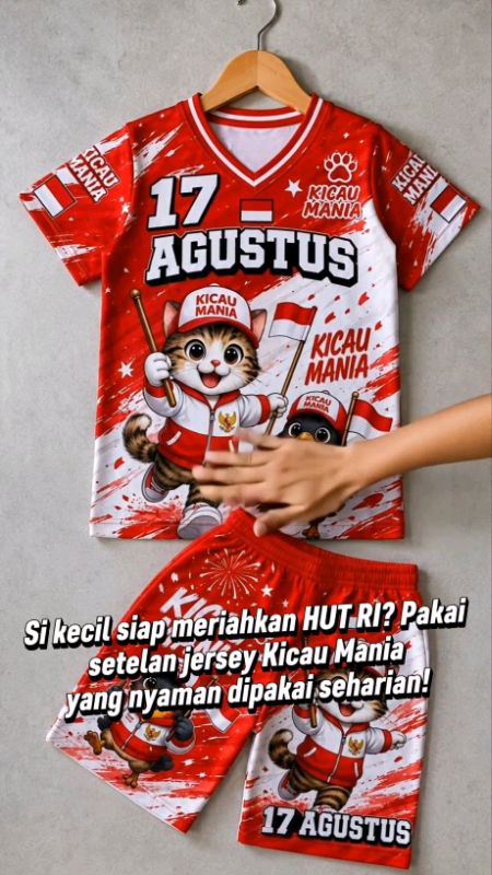 setelan HUT RI 17 Agustus#merahputih🇲🇨 #setelananak #oneset #OOTDFashionShopee #keranjangshopee #ShopeeHaul #ShopeeLook #PromoNonStop