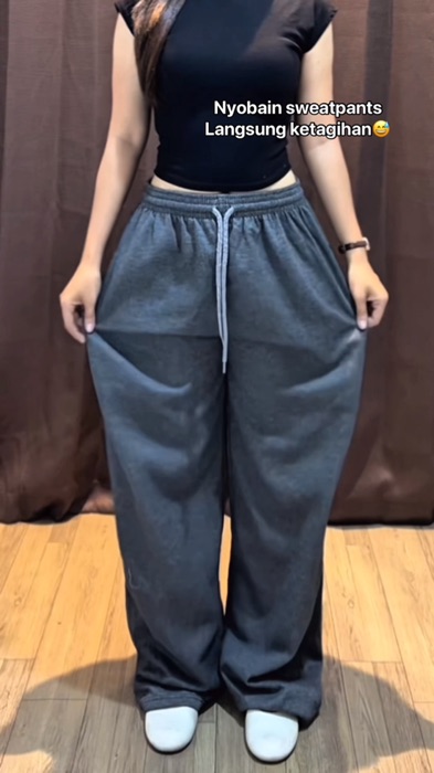 Yakin banget 🍃🤭#sweatpants #sweatpantsviral #GratisOngkirRP0 #OOTDFashionShopee #PromoNonStop #Diskon50Persen