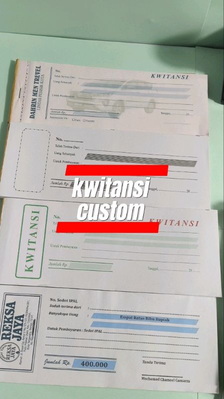 kwitansi custom, free desain revisi max 3x #percetakan #printing #shopeevideo #kwitansi