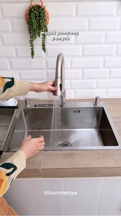 Kitchen sink 1 bowl stainless steel 304 #kitchensink #GakNyeselBeliIni #SpillBawaBerkah