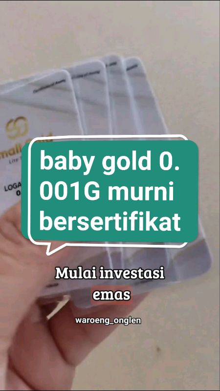 baby gold 0.001G murni bersertifikat#emasasli #emasmurah #shopeevideo #RacunShopee #SpillRacunShopee #SpillBawaBerkah #ShopeeLook #ShopeeCOD #trending