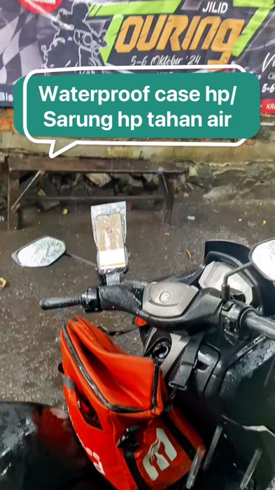 Sarung HandphoneTahan Air Transparan Universal Tas HP  Pengendara ojek Waterproof Case #sarunghpwaterproof #waterproofcasehp #RacunShopee
