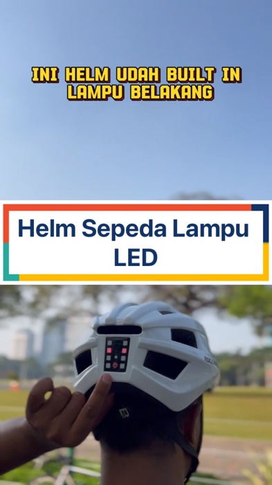Helm Sepeda Lampu LED#RacunShopee#GratisOngkirRP0#ViralDiShopeeVideo#shopeevideo#fyp#viral#ShopeeLook#ShopeeCOD#RacunShopee#shopeevideo