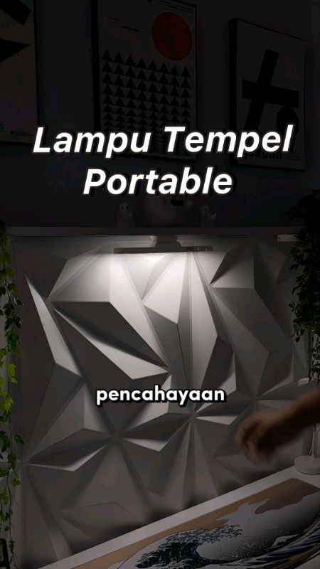Lampu dinding tempel magnetik tiga warna cahaya dan kecerahan bisa disesuaikan #lamputempel #GratisOngkirRP0 #SpillRacunShopee #ViralDiShopeeVideo