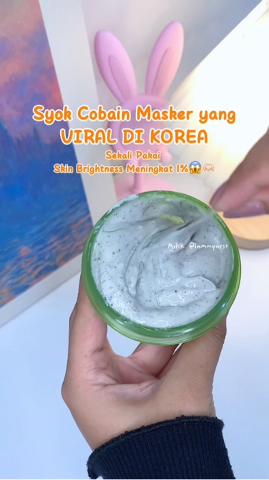 Akhirnya cobain clay mask yg selalu sold out di korea 🫠🫶🏻 #GakNyeselBeliIni #claymaskkorea #claymaskbeplain #RacunShopee #claymaskviral #foryou