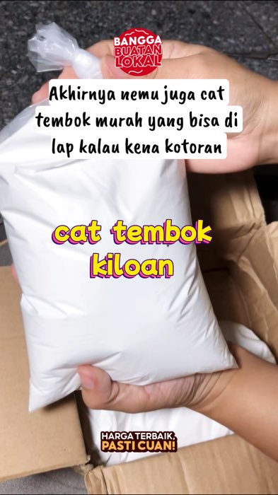 Cat tembok kiloan berkualitas #cat #cattembok #cattembokkiloan #GratisOngkirRP0 #ShopeeCOD #belanjadishopee