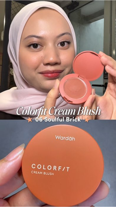 "the perfect blush for a warm tone skin is colorfit shade ☀️ 06 Soulful Brick ?  #wardahmakeup #wardahbeauty #colorfitblush #warmtone  "
