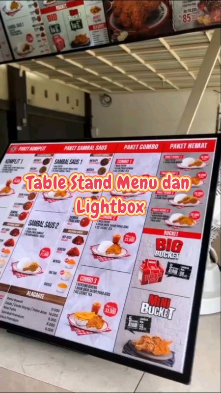 Stand Table Kotak Menu Lightbox #PejuangRupiah #PromoNonStop #ViralDiShopeeVideo #Cashback40Persen #GakNyeselBeliIni #GratisOngkirRP0 #RacunShopee