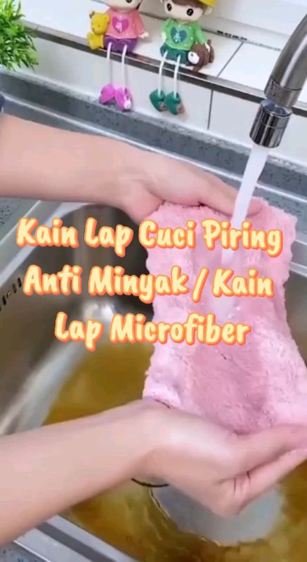 OSM JKT K798 Kain Lap Cuci Piring Anti Minyak / Kain Lap Microfiber Serbaguna Serap Air / Kain Lap Piring#kainlapmicrofiber #kainlapdapur #SpillBawaBe