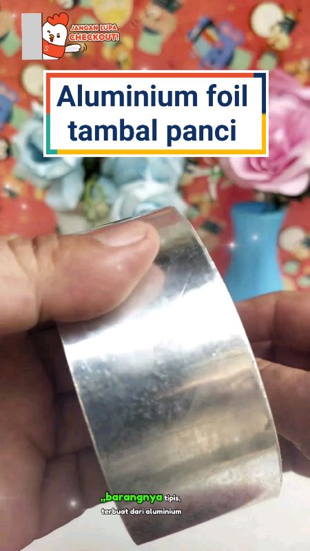 aluminium foil tambal panci #RacunShopee #SpillBawaBerkah #ShopeeVideoCreator #aluminiumtambalpanci #tambalpancialumunium #tambalpanciserbaguna