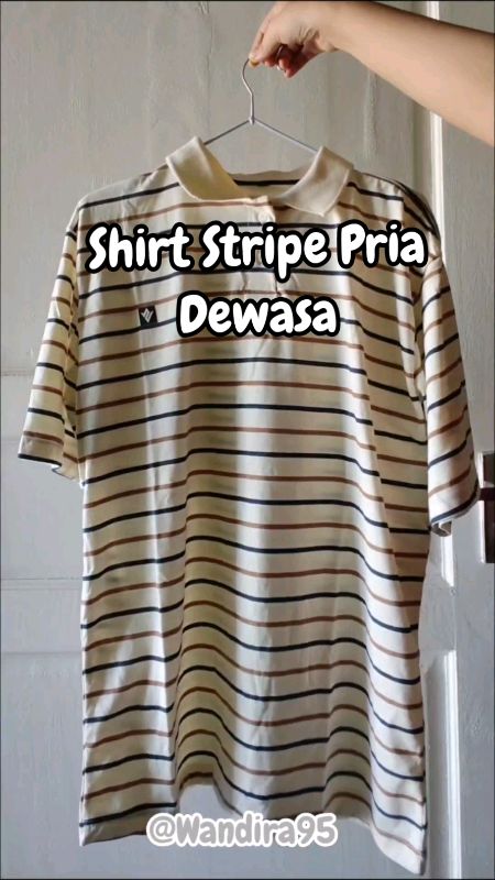Shirt Polo Stripe Pria Dewasa Tersedia Ukuran M-XXL #shirtpolostripe #DiskonRacunShopee #fyp