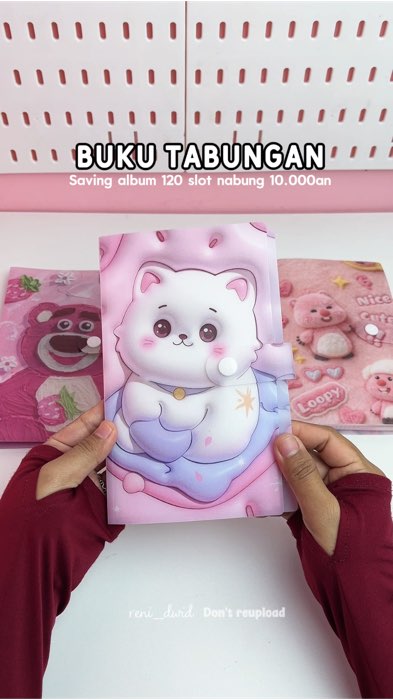 Album tabungan lucu 120 slot nabung jadi makin seru #savingalbum #albumtabungan #bukutabungan #albumfotopolaroid #albumphotocard #fyp