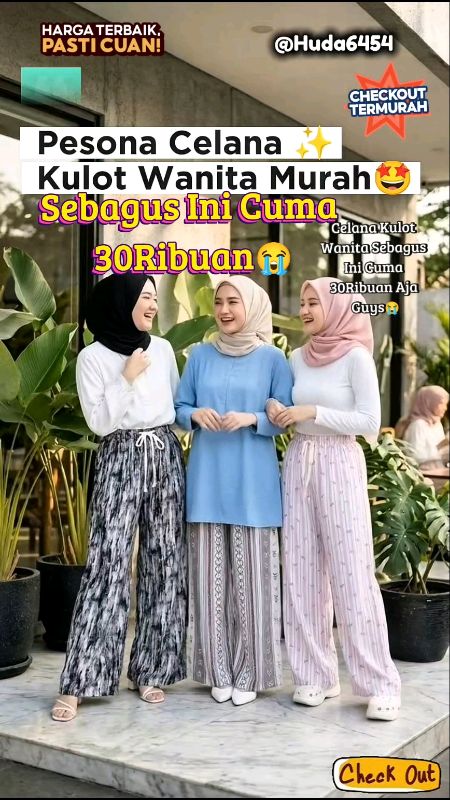 Celana Kulot Kualitas Premium🤩#celanakulot#kulothommy#celanawanita#celanakulotmurah#fashionwanita#RacunShopee#GratisOngkirRP0#Diskon50Persen#viral