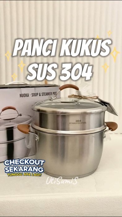 Panci kukus steamer stainless steel sus 304 bisa untuk MPASI #pancikukus #pancikukusserbaguna #RacunShopee #sus304 #pancistainless #SpillBawaBerkah