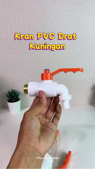 Kran air tembok PVC dengan drat kuningan #krantembok #kranair #kranpvc #krandratkuningan