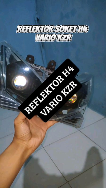 Reflektor H4 Custom Vario KZR, Untuk lampu soket H4. #variokzrmodifikasi #reflektorvario125 #RacunShopee #RacunShopeeCheck