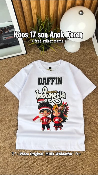 Kaos anak motif kemerdekaan #RacunShopee #ViralDiShopeeVideo #ShopeeFashionHaul #kaosanak #bajuanak #kaos17agustus #kaoskemerdekaan #sidaffin