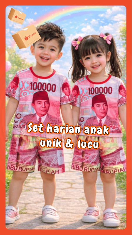 Setelan harian anak unik & lucu#FashiondiShopee#setelananak#stelananak#onesetanak#stelananaklucu#stelananakmurah#stelananakperempuan#stelananakcowok