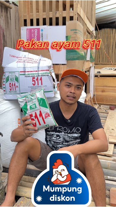 Pakan ayam 511 untuk pacu pertumbuhan ayam #pakanayam #511 #peternakayam #petenakmuda #ayampetelur #peternakrumahan #swasembadapangan #GratisOngkirRP0
