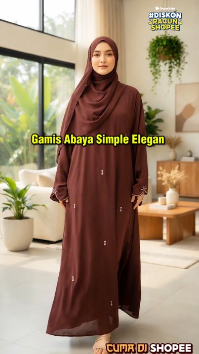 Abaya Gamis wanita simple elegan #abaya #gamis #abayawanita #abayadress #bajumuslim