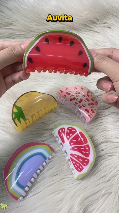 Jepit rambut motif baru😍🍉#jepit#auvita#fypシ#jepitrambut#buah