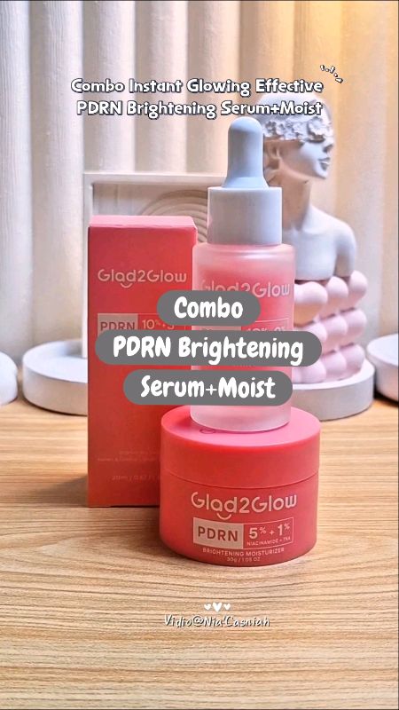 Combo PDRN Serum+Moist✨️#glad2glow #glad2glowskincare #glad2glowreview #glad2glowmoisturizer #glad2glowserum #ShopeeBeautyHaul #DiskonRacunShopee