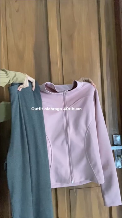 outfit olahraga nyaman #jaketolahraga #outfitolahraga #ShopeeFashionHaul #ViralDiShopeeVideo #OOTDFashionShopee #Diskon50Persen