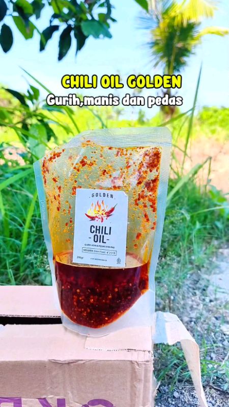 Chili oil golden #chilioilhalal #chilioilgolden #sambalchilioil #chilioilpremium #GratisOngkirRP0 #Diskon50Persen #ViralDiShopeeVideo