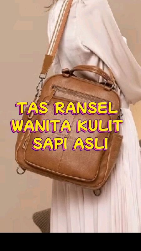 tas ransel wanita kulit sapi asli #taswanita #tasranselwanita #taskulitwanita #tasransel #ShopeeLook #shopeevideo #SpillRacunShopee #SpillBawaBerkah