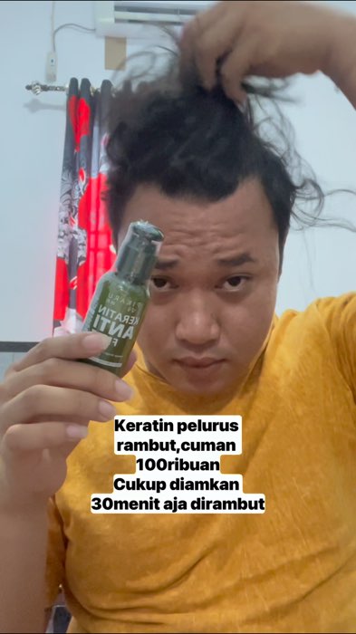 Rambut jadi lurus alami #pikaru #pelurusrambut