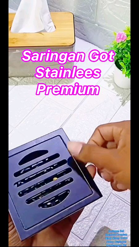 #RacunShopee #SaringanGotStainlees Premium Black Hitam Series Katup Kuningan #SaringanPembuanganAirKamarMandi