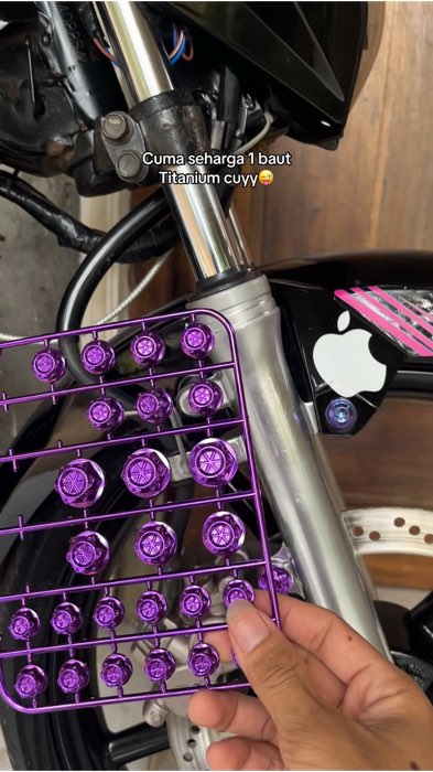 Tutup baut monel ala” titanium #tutupbautprobolt #tutupbaut