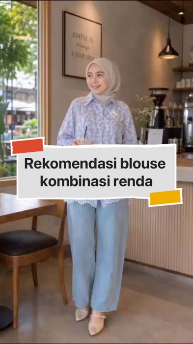 Blouse Kombinasi Renda Elegan Busui Friendly Bahan Poplin Adem | Fit to XL #OOTDFashionShopee #RacunShopeeCheck #ViralDiShopeeVideo #GratisOngkirRP0