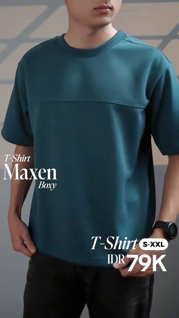 T-Shirt Maxen Boxy Blue