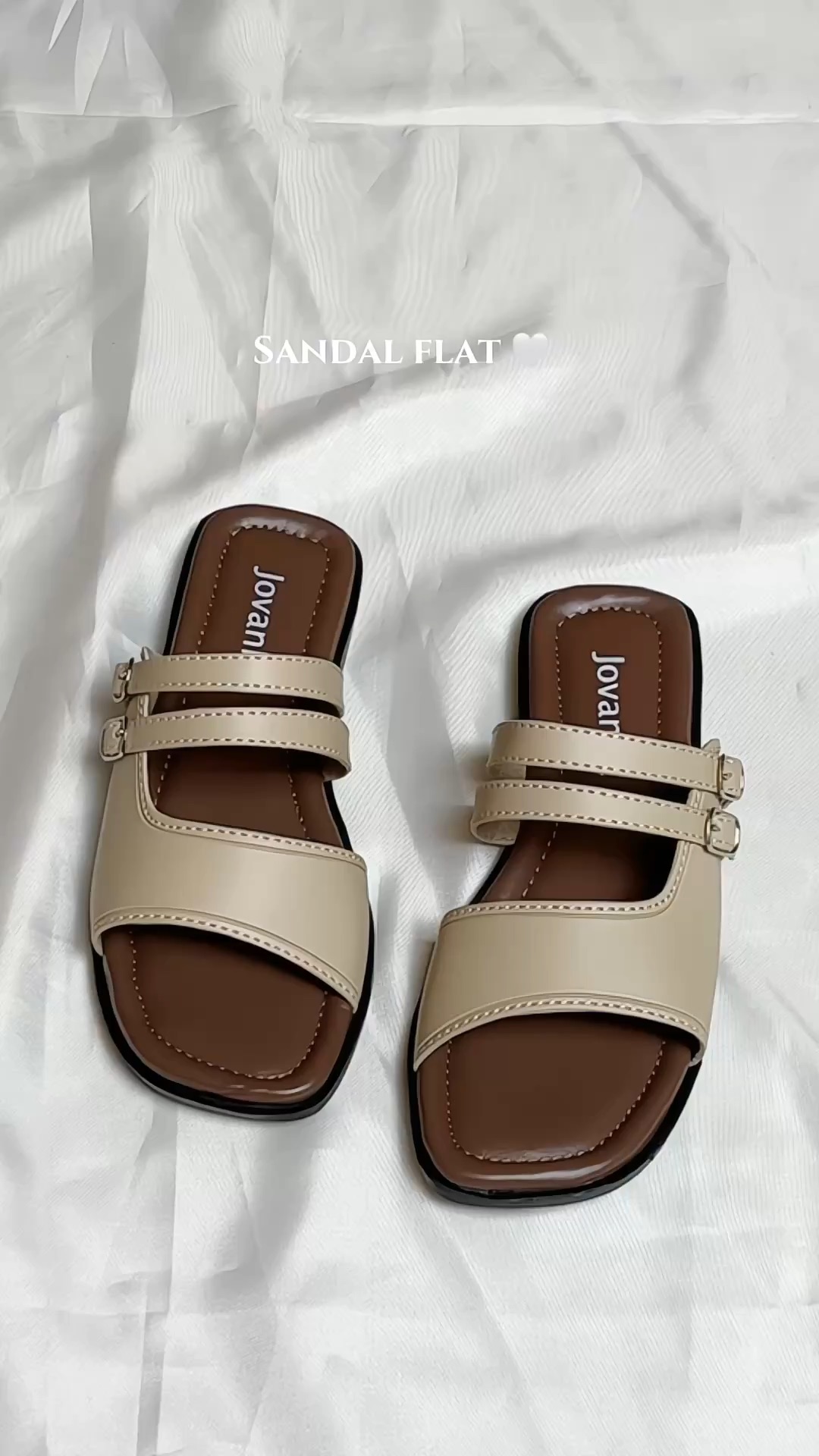 Rekomendasi sandal flat wanita kekinian #sandaljovanka #sandalwanita #sandalflat #shopeevideo