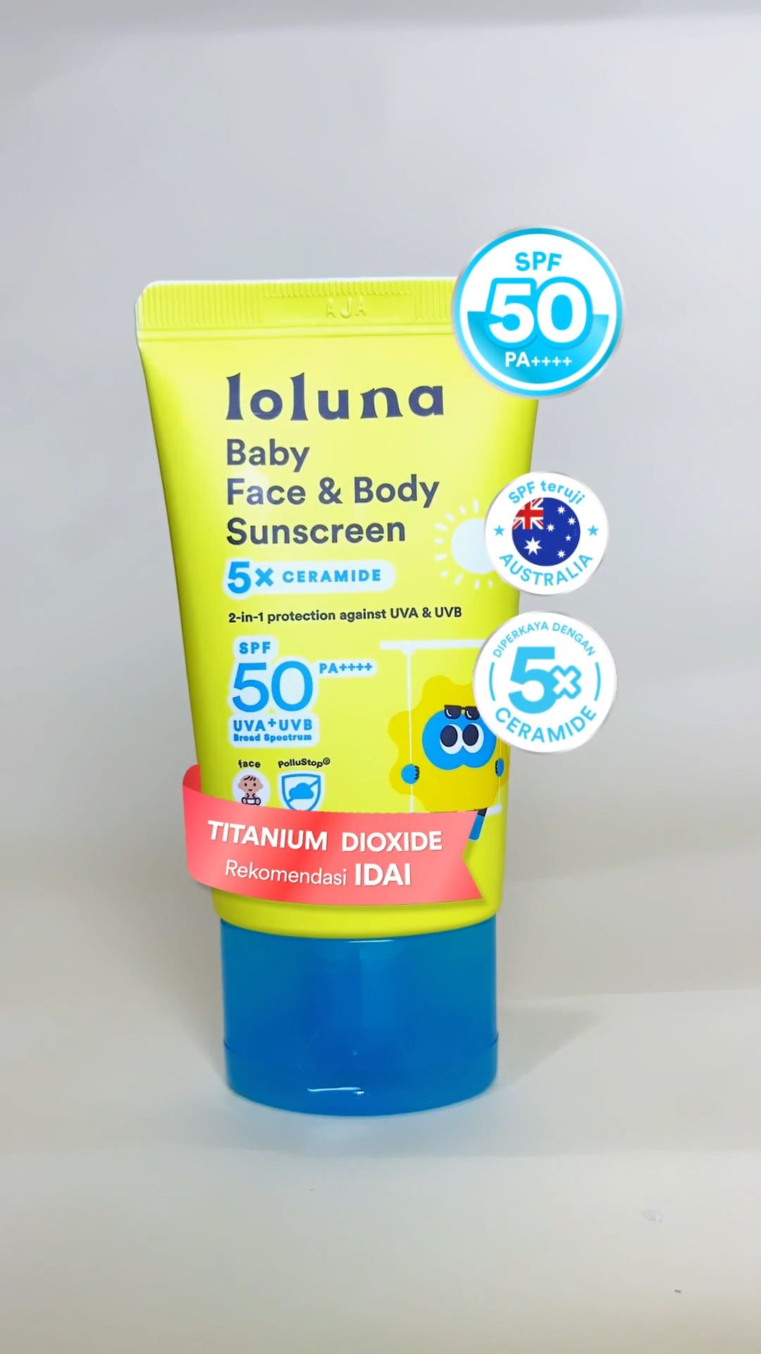 Sunscreen dengan teknologi POLLUSTOP PERTAMA1️⃣#RacunShopee #SpillRacunShopee #ViralDiShopeeVideo #loluna #LolunaBabySkincare
