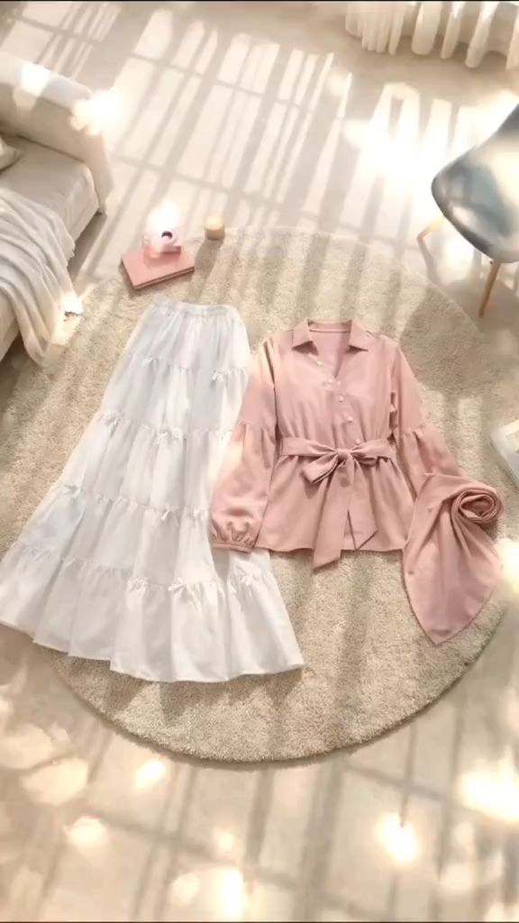 Dusty pink yang selalu bikin look manis ?#ootdhijab #outfitdustypink #roksusun #fashionwanita #hijabstyle #outfitfeminin #lookmanis #shopeevideo #fyp