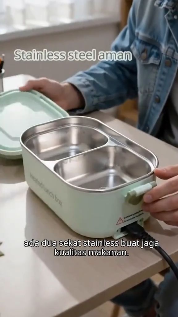 Gak sempat beli makan hangat? Tenang! Dengan kotak bekal pemanas, kamu bisa menikmati makanan hangat di mana saja, kapan saja. #bekalpraktis
