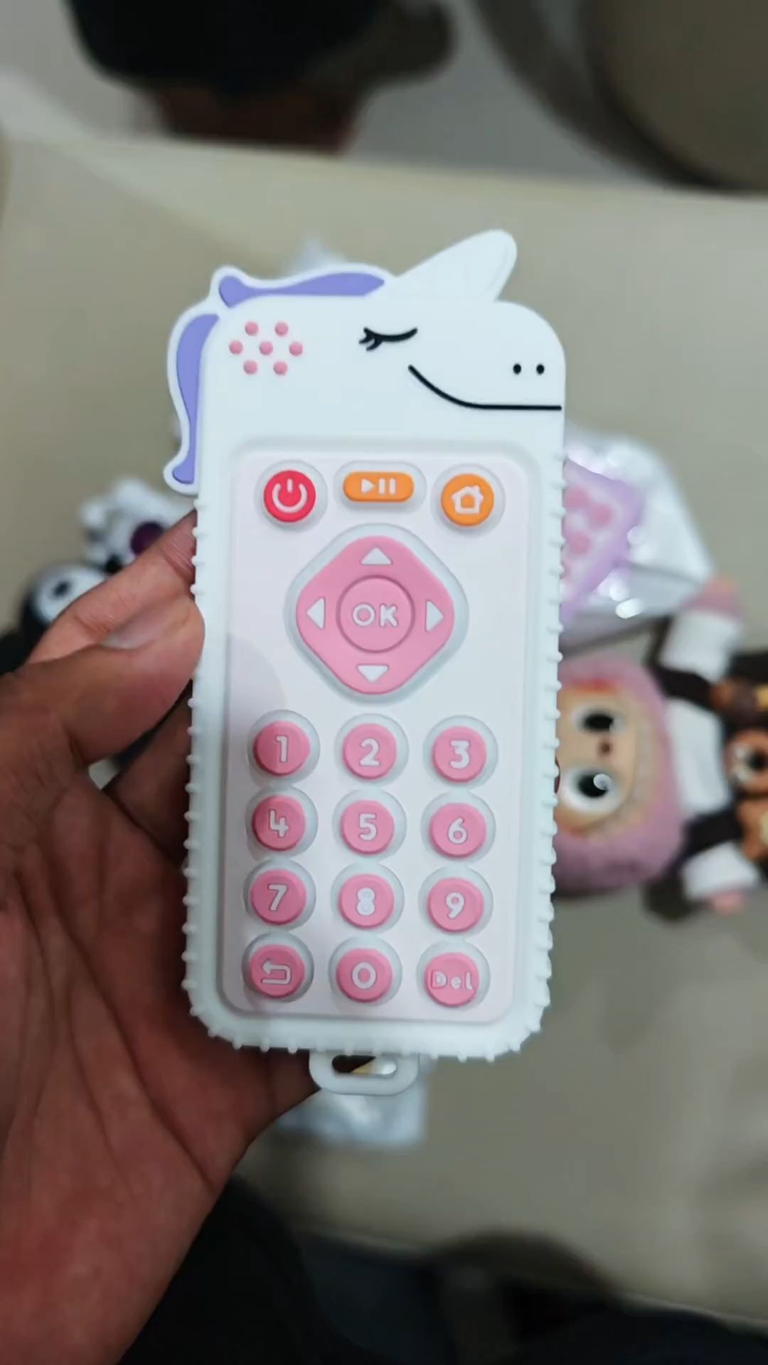 CBA Mainan Edukasi Bayi Teether Silicone Remote TV Gigitan Bayi BPA Free Motorik Rattle Stroller