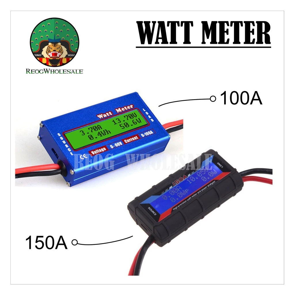 Watt Meter DC 60V 100A 150A LCD Digital Analyzer